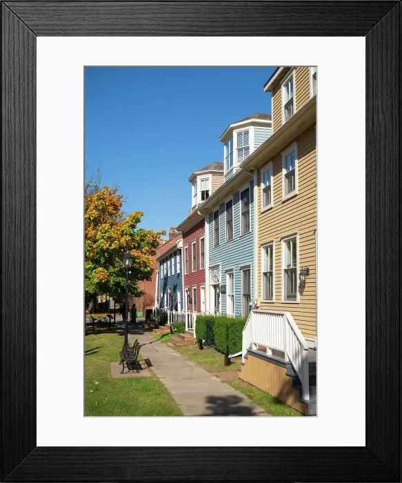 Framed Print : Colourful houses, Charlottetown, Prince Edward Island, Canada, North America Framed Print : Colourful houses, Charlottetown, Prince Edward Island, Canada, North America