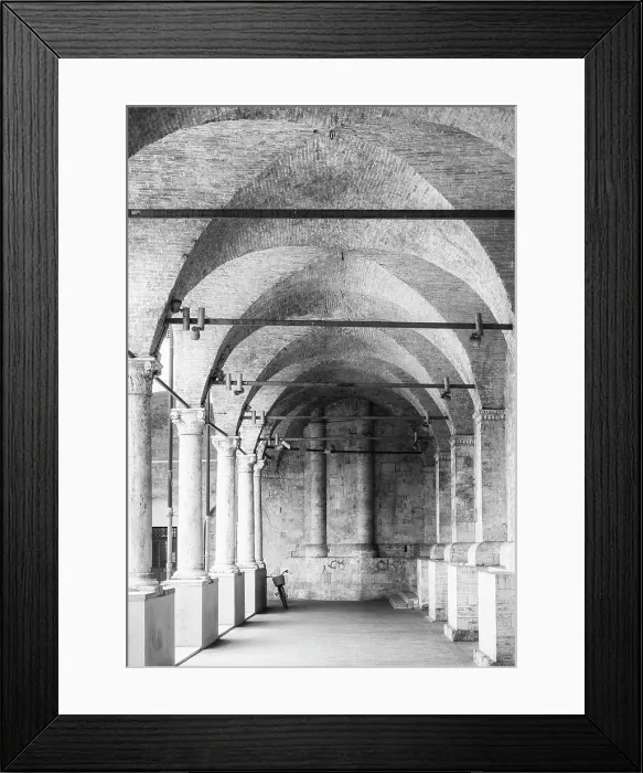 Framed Print : A cloister of the Church of San Francesco (the Basilica di San Francesco) in Ascoli Piceno, Marche, Italy Framed Print : A cloister of the Church of San Francesco (the Basilica di San Francesco) in Ascoli Piceno, Marche, Italy
