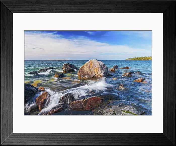 Framed Print : Rocky shoreline of Lake Superior at Katherine Cove, Lake Superior Provincial Park, Ontario, Canada Framed Print : Rocky shoreline of Lake Superior at Katherine Cove, Lake Superior Provincial Park, Ontario, Canada