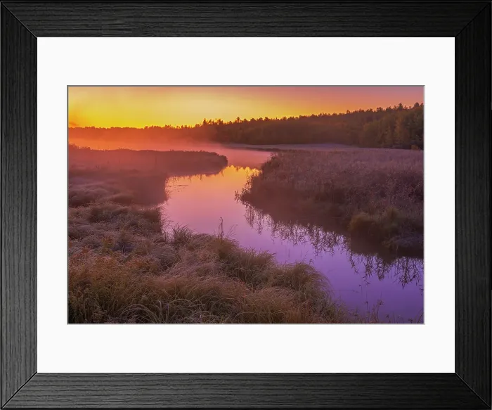 Framed Print : Dawn light and fog over wetland in autumn Sudbury, Ontario, Canada Framed Print : Dawn light and fog over wetland in autumn Sudbury, Ontario, Canada