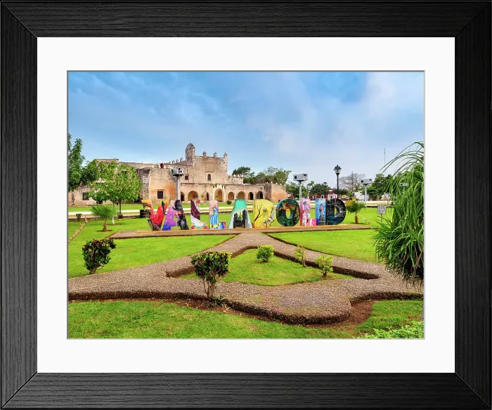 Framed Print : Valladolid Letters and Convent of San Bernardino de Siena, Sisal Park, Valladolid, Yucatan State, Mexico Framed Print : Valladolid Letters and Convent of San Bernardino de Siena, Sisal Park, Valladolid, Yucatan State, Mexico