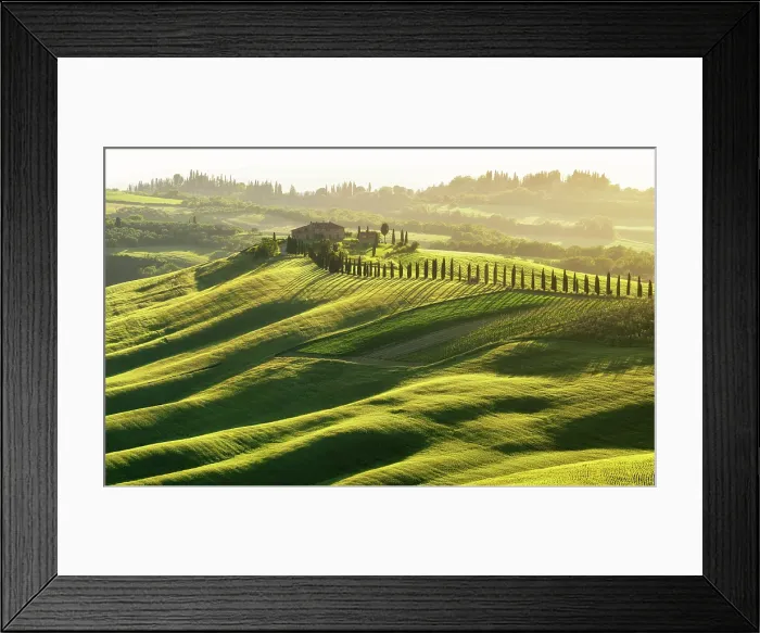 Framed Print : Crete Senesi landscape at dusk, Tuscany, Italy Framed Print : Crete Senesi landscape at dusk, Tuscany, Italy