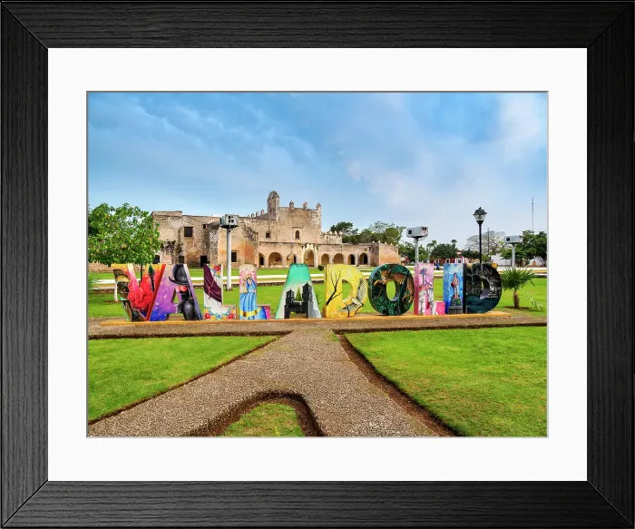 Framed Print : Valladolid Letters and Convent of San Bernardino de Siena, Sisal Park, Valladolid, Yucatan State, Mexico Framed Print : Valladolid Letters and Convent of San Bernardino de Siena, Sisal Park, Valladolid, Yucatan State, Mexico