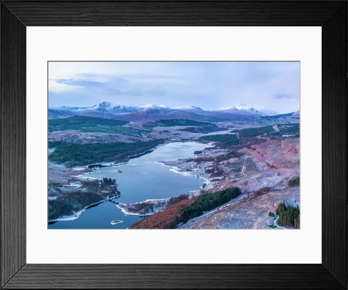 Framed Print : Aerial view over Loch Garry and Glen Garry, near Fort Augustus, Highland region, Scotland, United Kingdom Framed Print : Aerial view over Loch Garry and Glen Garry, near Fort Augustus, Highland region, Scotland, United Kingdom