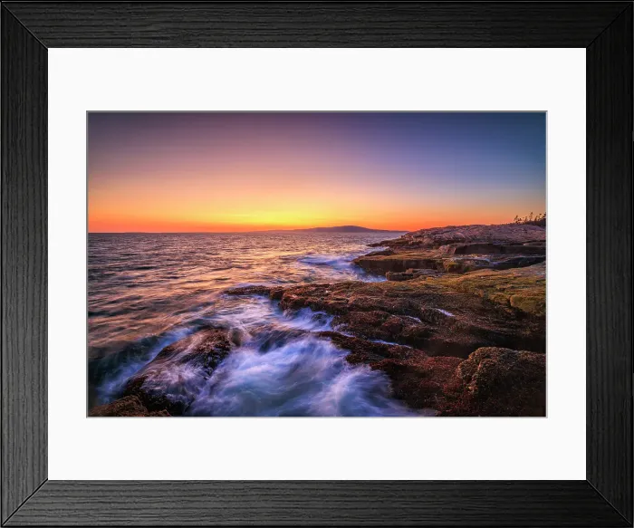 Framed Print : Coastal scene on the Schoodic Peninsula, Acadia National Park, Bar Harbor, Maine, United States