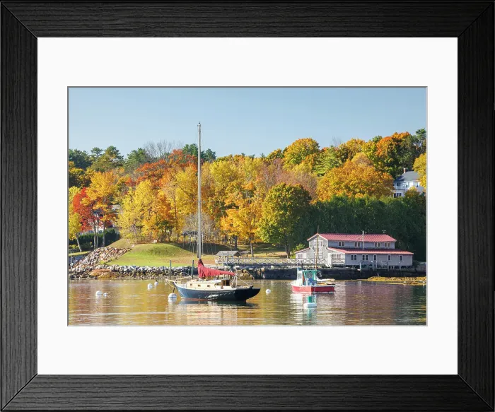 Framed Print : Boats at Rockport Harbour, Camden, Maine, USA Framed Print : Boats at Rockport Harbour, Camden, Maine, USA
