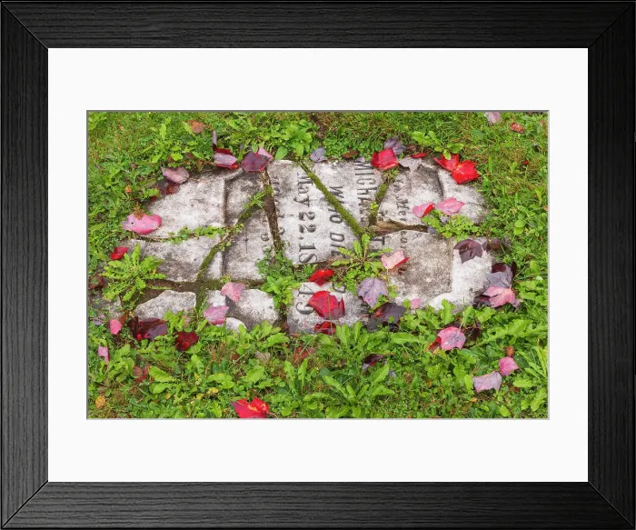 Framed Print : Tomstones in cemetary, New Canaan, New Brunswick, Canada