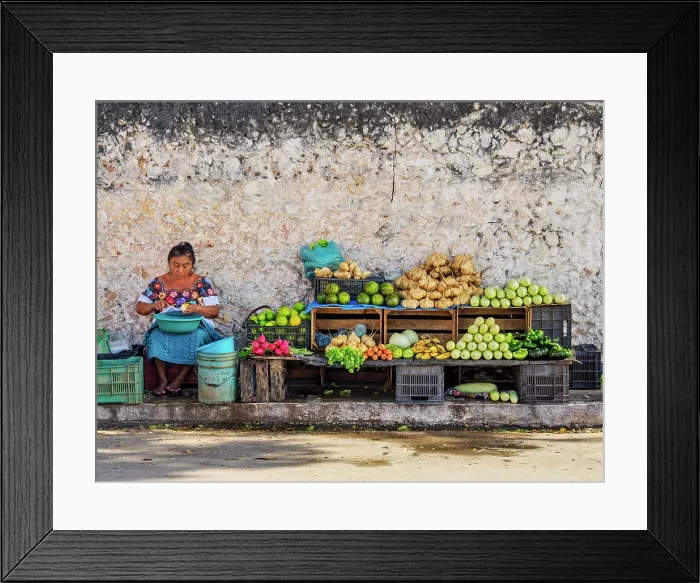 Framed Print : Food stall at the street of Valladolid, Yucatan State, Mexico Framed Print : Food stall at the street of Valladolid, Yucatan State, Mexico