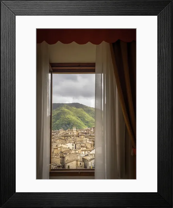 Framed Print : Europe, Italy, Abruzzo. The ancient town of Scanno in the mountains Framed Print : Europe, Italy, Abruzzo. The ancient town of Scanno in the mountains