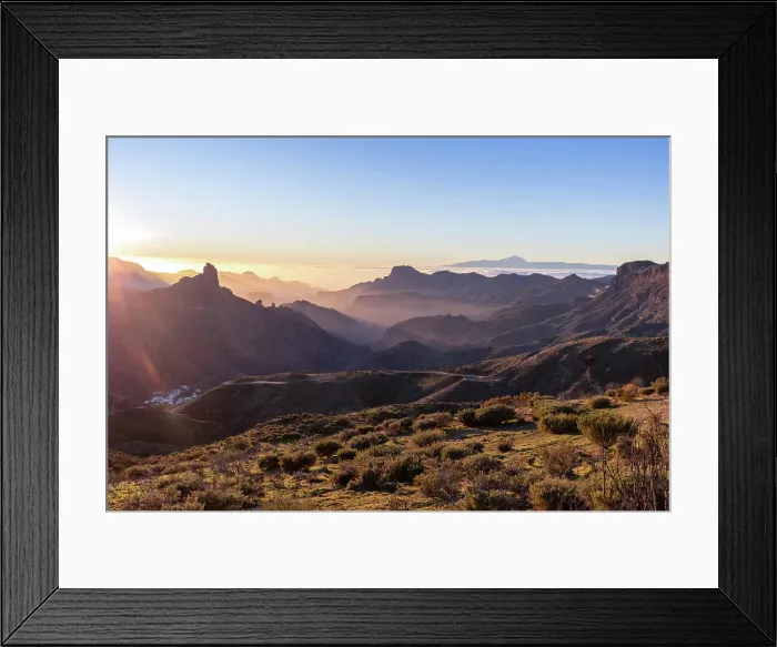 Framed Print : Roque Bentayga and Tejeda village, Gran Canaria, Canary Islands, Spain Framed Print : Roque Bentayga and Tejeda village, Gran Canaria, Canary Islands, Spain