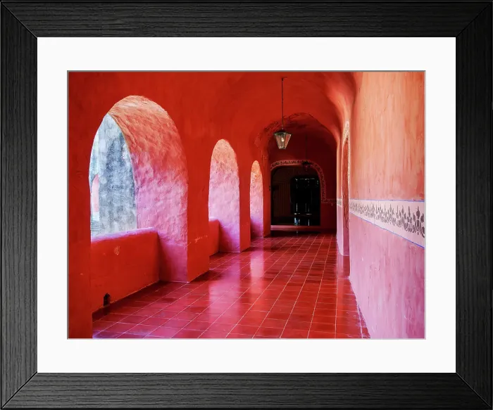 Framed Print : Convent of San Bernardino de Siena, interior, Valladolid, Yucatan State, Mexico