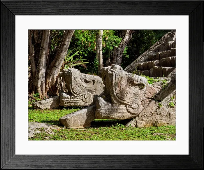 Framed Print : Plumed Serpents at The Ossuary, Chichen Itza, Yucatan State, Mexico Framed Print : Plumed Serpents at The Ossuary, Chichen Itza, Yucatan State, Mexico