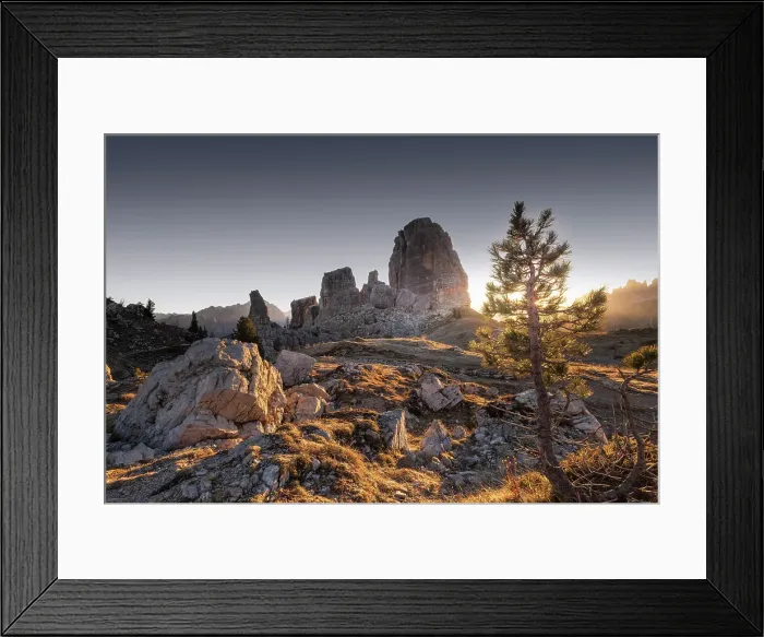Framed Print : Cinque Torri in the Dolomites, Province of Belluno, Veneto, Italy