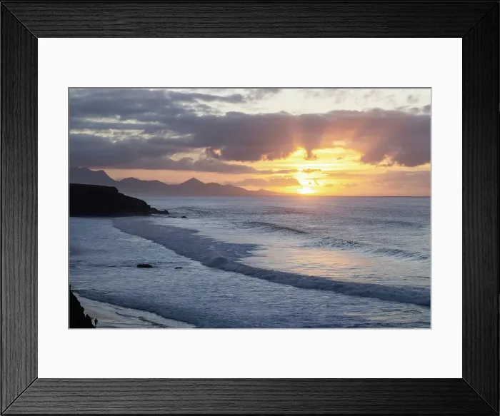Framed Print : Playa de Pared at sunset, Fuerteventura, Canary Islands, Spain Framed Print : Playa de Pared at sunset, Fuerteventura, Canary Islands, Spain
