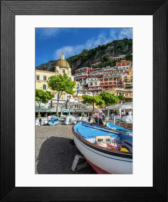 Framed Print : Scenic view of Positano, Amalfi coast, Campania, Italy Framed Print : Scenic view of Positano, Amalfi coast, Campania, Italy