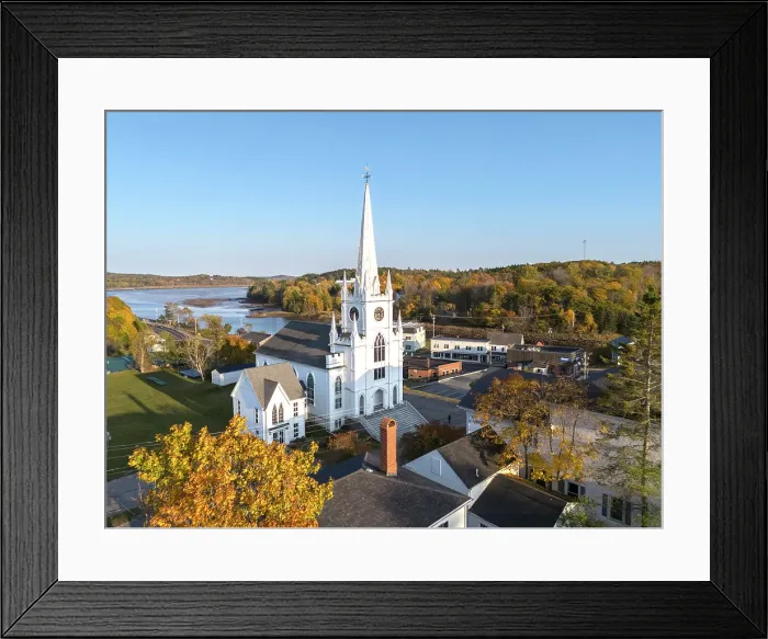 Framed Print : First Congregational Church, Macchias, Maine, USA Framed Print : First Congregational Church, Macchias, Maine, USA