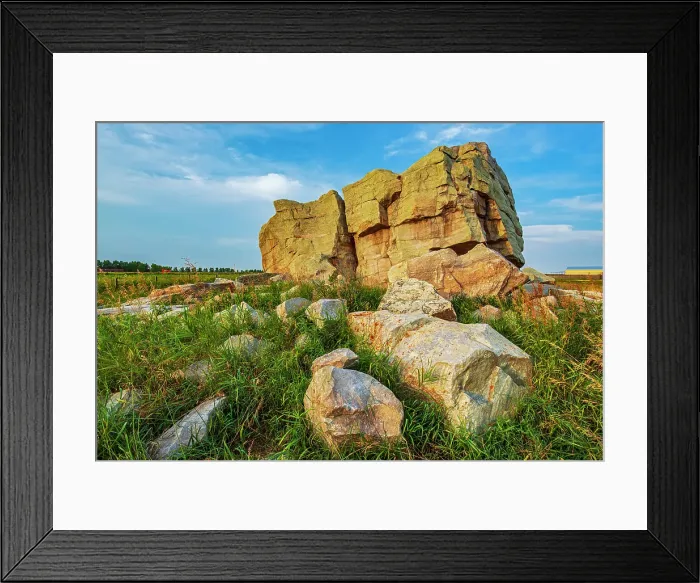 Framed Print : The Big Rock, Okotoks, Alberta, Canada