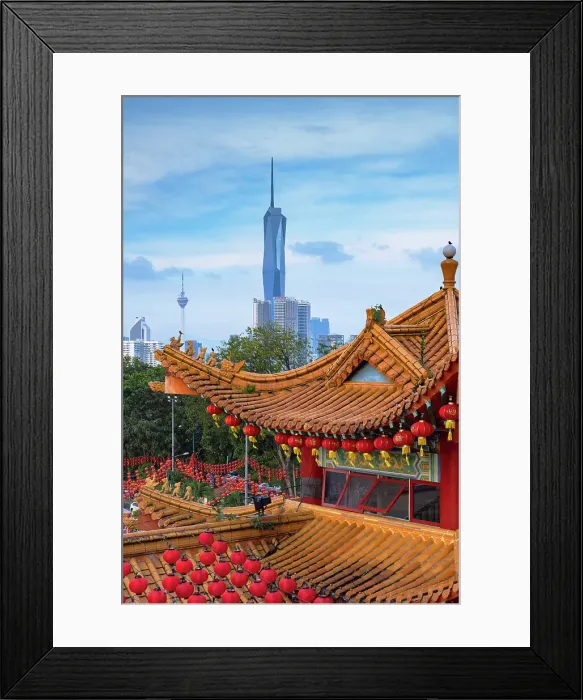 Framed Print : Thean Hou Temple and Merdeka 118, Kuala Lumpur, Selangor, Malaysia Framed Print : Thean Hou Temple and Merdeka 118, Kuala Lumpur, Selangor, Malaysia