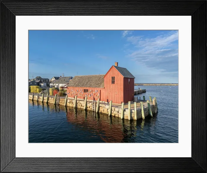 Framed Print : Rockport harbour, Cape Ann, Gloucester, Massachusetts, USA Framed Print : Rockport harbour, Cape Ann, Gloucester, Massachusetts, USA