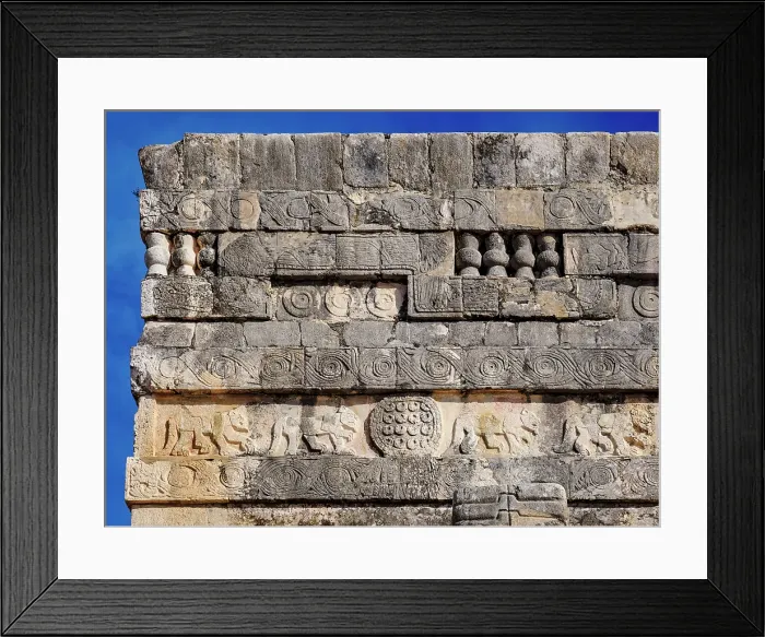 Framed Print : Temple of the Jaguars, detailed view, Chichen Itza, Yucatan State, Mexico Framed Print : Temple of the Jaguars, detailed view, Chichen Itza, Yucatan State, Mexico