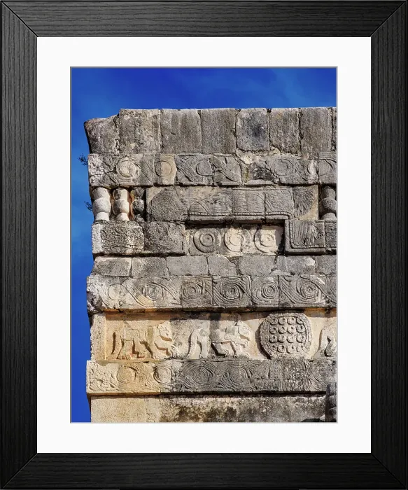 Framed Print : Temple of the Jaguars, detailed view, Chichen Itza, Yucatan State, Mexico Framed Print : Temple of the Jaguars, detailed view, Chichen Itza, Yucatan State, Mexico