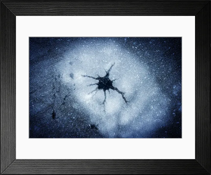 Framed Print : Abstract ice shapes on cracked surface of a frozen lake in winter Framed Print : Abstract ice shapes on cracked surface of a frozen lake in winter