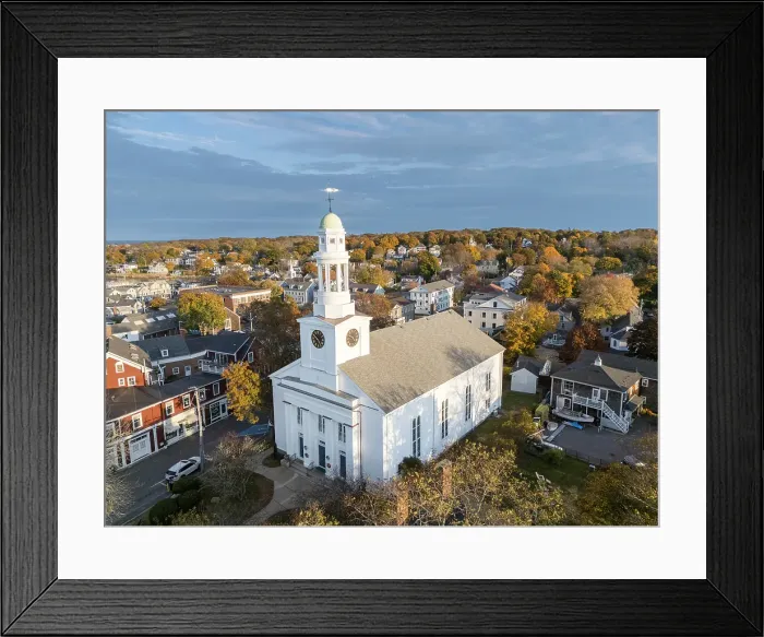 Framed Print : First Congregation Church, , Rockport, Cape Ann, Gloucester, Massachusetts, USA