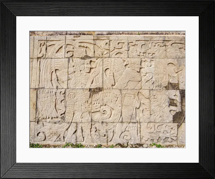 Framed Print : Relief at The Great Ball Game Court, Chichen Itza, Yucatan State, Mexico Framed Print : Relief at The Great Ball Game Court, Chichen Itza, Yucatan State, Mexico