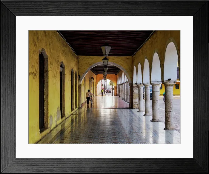 Framed Print : Arcade at the Main Square, Valladolid, Yucatan State, Mexico Framed Print : Arcade at the Main Square, Valladolid, Yucatan State, Mexico