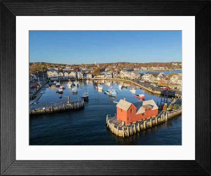Framed Print : Rockport harbour, Cape Ann, Gloucester, Massachusetts, USA Framed Print : Rockport harbour, Cape Ann, Gloucester, Massachusetts, USA