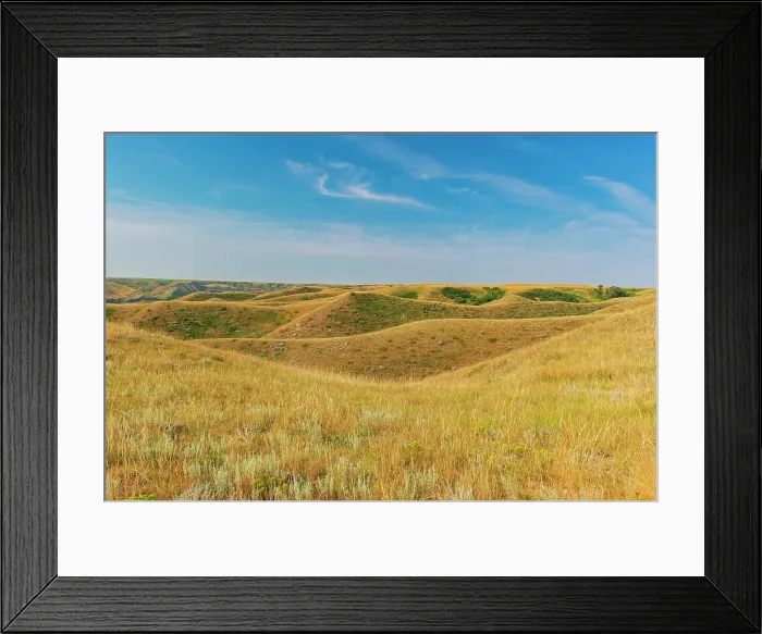 Framed Print : Prairie landscape of rolling hills and coulees, Iron Springs, Alberta, Canada Framed Print : Prairie landscape of rolling hills and coulees, Iron Springs, Alberta, Canada