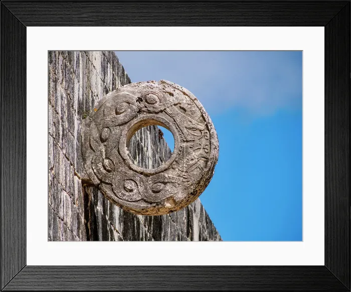 Framed Print : Stone Ring at The Great Ball Game Court, Chichen Itza, Yucatan State, Mexico Framed Print : Stone Ring at The Great Ball Game Court, Chichen Itza, Yucatan State, Mexico