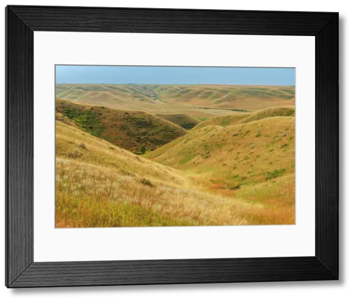 Framed Print : Prairie landscape of rolling hills and coulees, Iron Springs, Alberta, Canada Framed Print : Prairie landscape of rolling hills and coulees, Iron Springs, Alberta, Canada