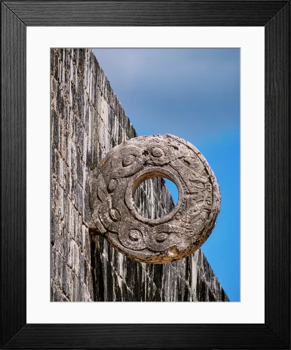 Framed Print : Stone Ring at The Great Ball Game Court, Chichen Itza, Yucatan State, Mexico Framed Print : Stone Ring at The Great Ball Game Court, Chichen Itza, Yucatan State, Mexico