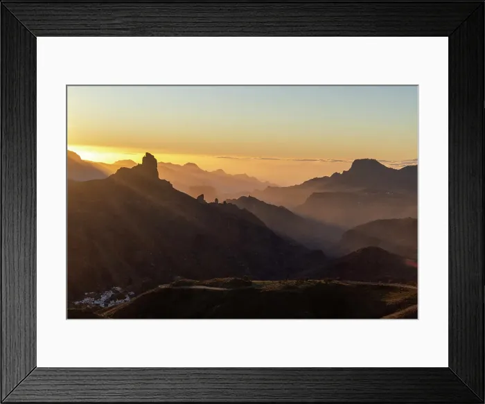 Framed Print : Roque Bentayga and Tejeda village, Gran Canaria, Canary Islands, Spain Framed Print : Roque Bentayga and Tejeda village, Gran Canaria, Canary Islands, Spain