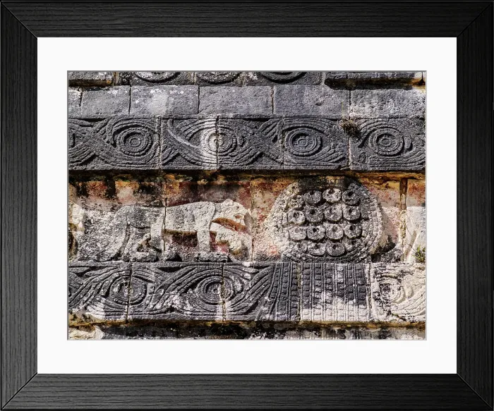 Framed Print : Temple of the Jaguars, detailed view, Chichen Itza, Yucatan State, Mexico Framed Print : Temple of the Jaguars, detailed view, Chichen Itza, Yucatan State, Mexico