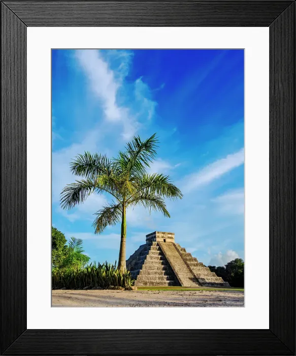 Framed Print : El Castillo or Temple of Kukulcan at sunset, Chichen Itza, Yucatan State, Mexico Framed Print : El Castillo or Temple of Kukulcan at sunset, Chichen Itza, Yucatan State, Mexico