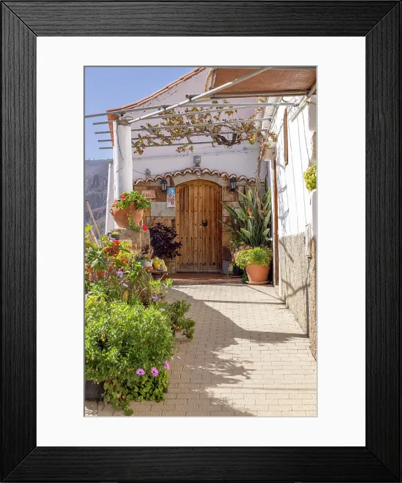 Framed Print : The entrance to a white house in the village of Mogan, Gran Canaria, Canary Islands, Spain Framed Print : The entrance to a white house in the village of Mogan, Gran Canaria, Canary Islands, Spain