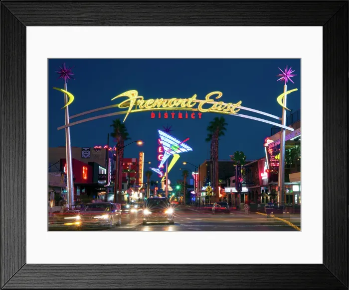 Framed Print : Illuminated Fremont East sign over road, Fremont Street, Las Vegas, Nevada, USA Framed Print : Illuminated Fremont East sign over road, Fremont Street, Las Vegas, Nevada, USA