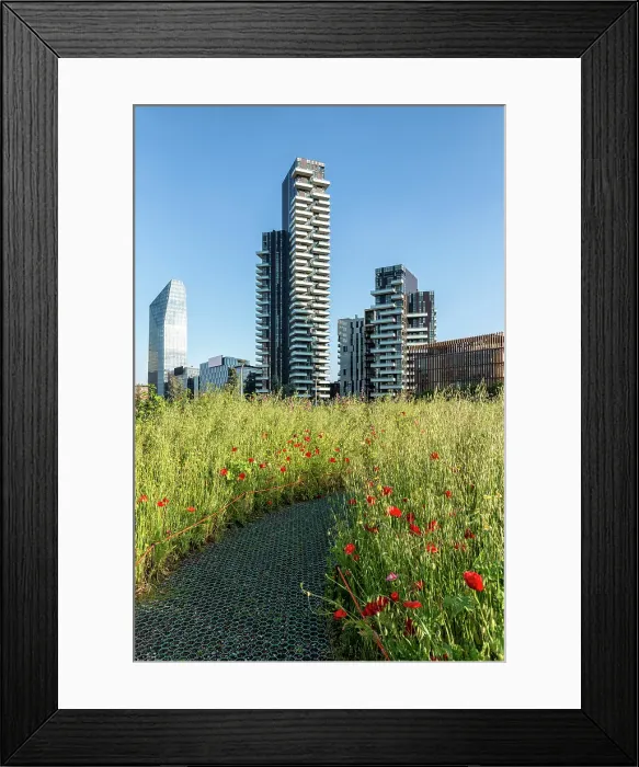 Framed Print : Tree Library Park at Porta Nuova business district, Milan, Italy Framed Print : Tree Library Park at Porta Nuova business district, Milan, Italy