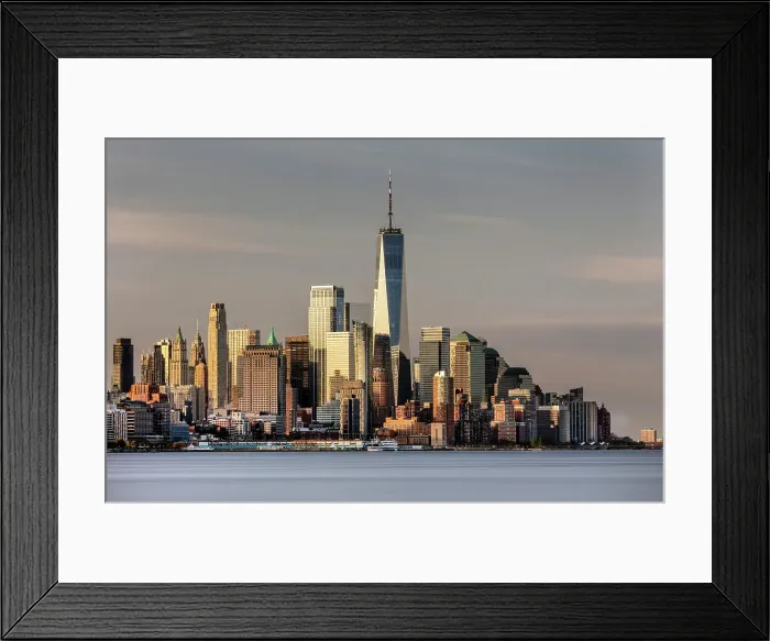 Framed Print : Manhattan skyline and One World Trade Center, from Weehawken Waterfront Park, New Jersey, USA Framed Print : Manhattan skyline and One World Trade Center, from Weehawken Waterfront Park, New Jersey, USA