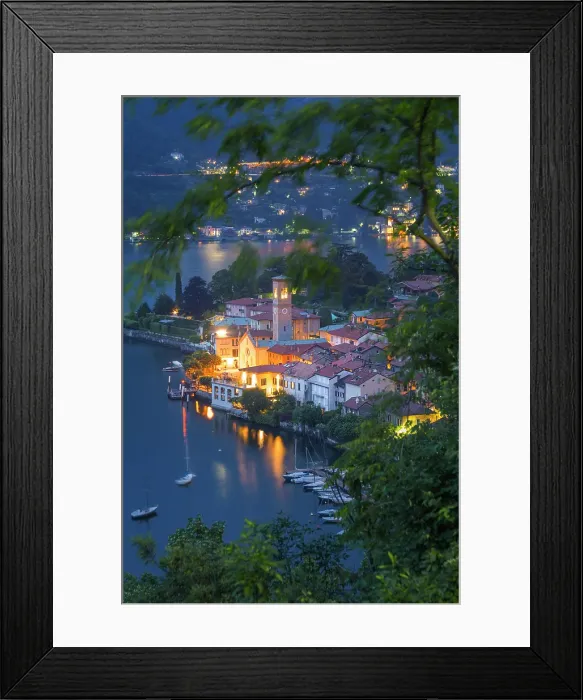 Framed Print : Nesso lake Como, Como province, Lombardy, Italy