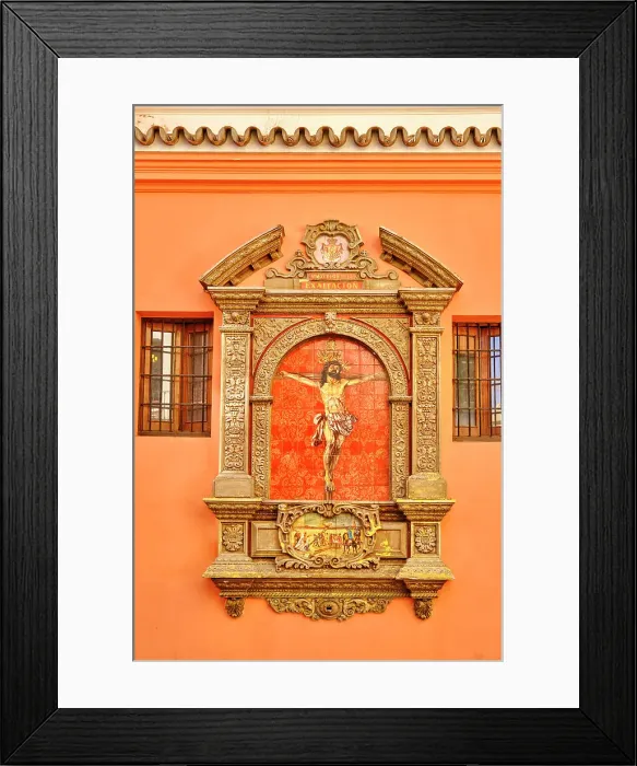 Framed Print : Tiled religious icon, Seville. Andalusia, Spain Framed Print : Tiled religious icon, Seville. Andalusia, Spain