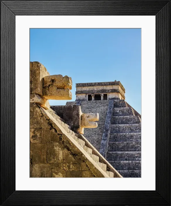 Framed Print : The Venus Platform and El Castillo or Temple of Kukulcan, Chichen Itza, Yucatan State, Mexico