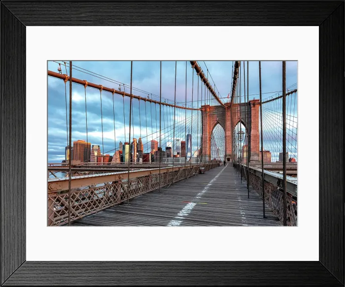 Framed Print : Brooklyn Bridge at sunrise, Brooklyn, New York City, New York, USA Framed Print : Brooklyn Bridge at sunrise, Brooklyn, New York City, New York, USA