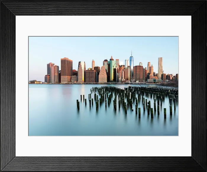 Framed Print : Manhattan from Pier 1 at dawn, Brooklyn Bridge Park, Manhattan, New York City, New York, USA Framed Print : Manhattan from Pier 1 at dawn, Brooklyn Bridge Park, Manhattan, New York City, New York, USA