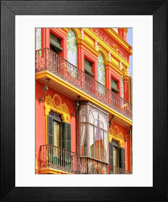 Framed Print : Traditional house of Seville. Andalusia, Spain Framed Print : Traditional house of Seville. Andalusia, Spain
