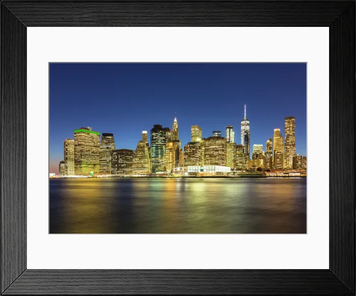 Framed Print : Manhattan at dusk from Brooklyn Bridge Park, Brooklyn, New York City, New York, USA Framed Print : Manhattan at dusk from Brooklyn Bridge Park, Brooklyn, New York City, New York, USA
