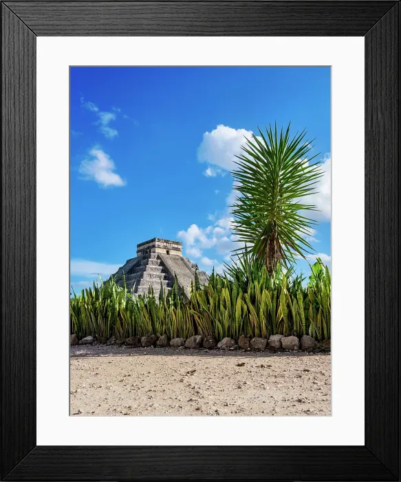 Framed Print : El Castillo or Temple of Kukulcan, low angle view, Chichen Itza, Yucatan State, Mexico Framed Print : El Castillo or Temple of Kukulcan, low angle view, Chichen Itza, Yucatan State, Mexico