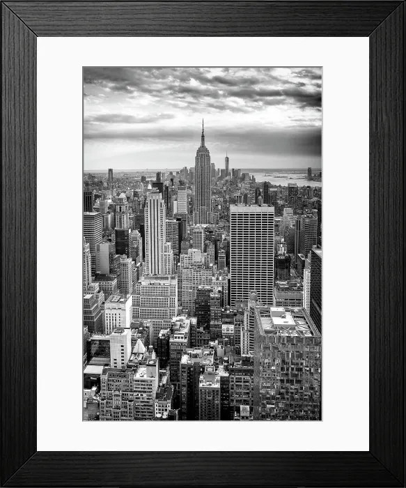 Framed Print : Manhattan and the Empire State Building, from Rockerfeller Centre, Manhattan, New York City, New York, USA Framed Print : Manhattan and the Empire State Building, from Rockerfeller Centre, Manhattan, New York City, New York, USA